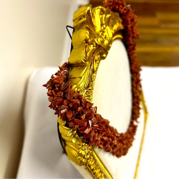 Necklace- Red Jasper chip?, 18”, NWOT, 925 clasp, weight (3.4oz), glitter look - Picture 6 of 11